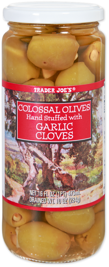 Colossal Olives Stuffed with Garlic Cloves