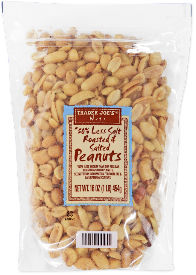 50% Less Salt Roasted & Salted Peanuts