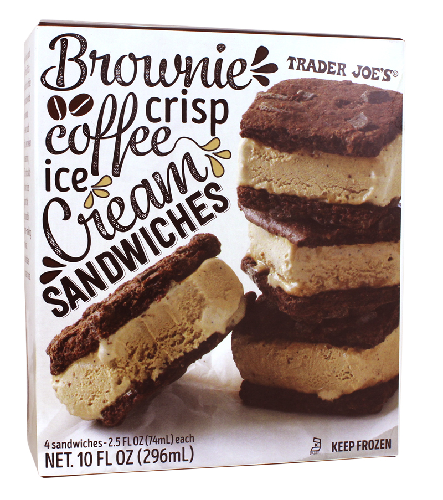 Brownie Crisp Coffee Ice Cream Sandwiches