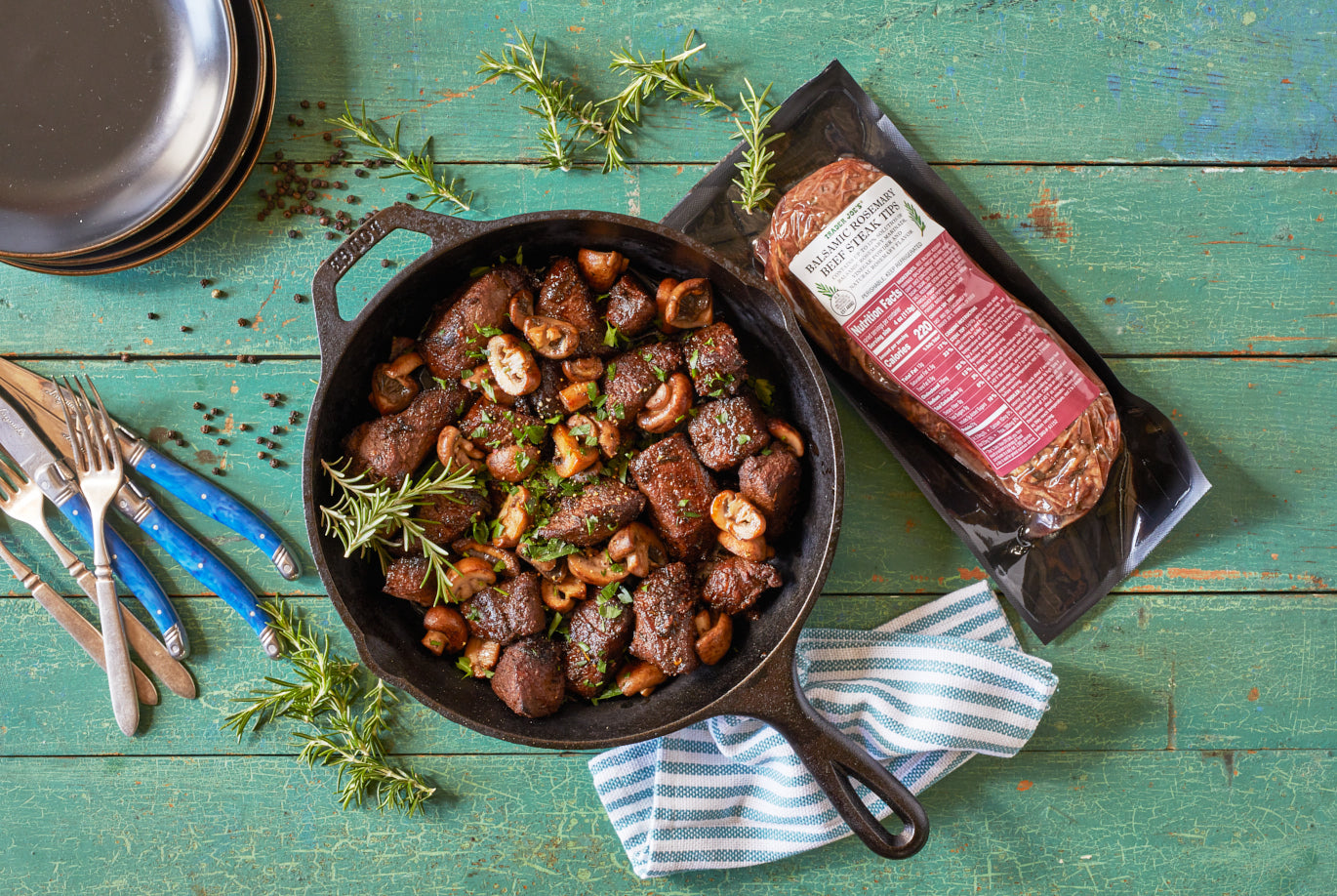 Balsamic Rosemary Beef Steak Tips