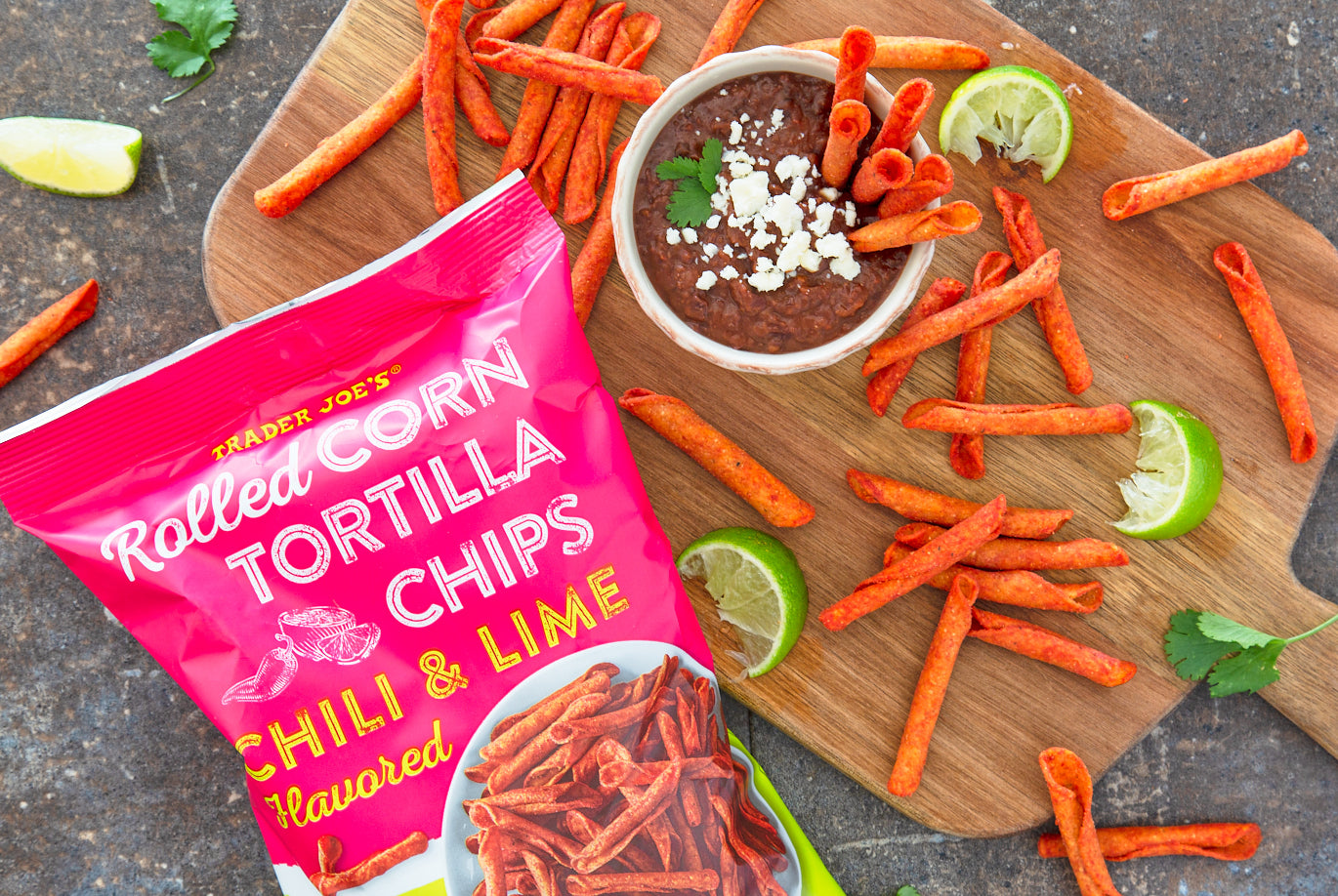 Chili & Lime Flavored Rolled Corn Tortilla Chips