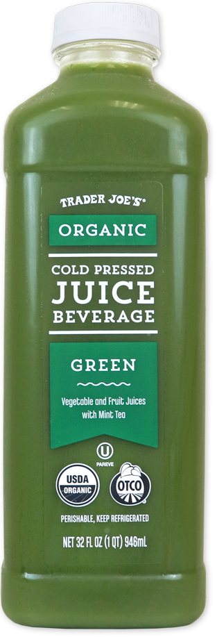 Organic Cold Pressed Green Juice Beverage