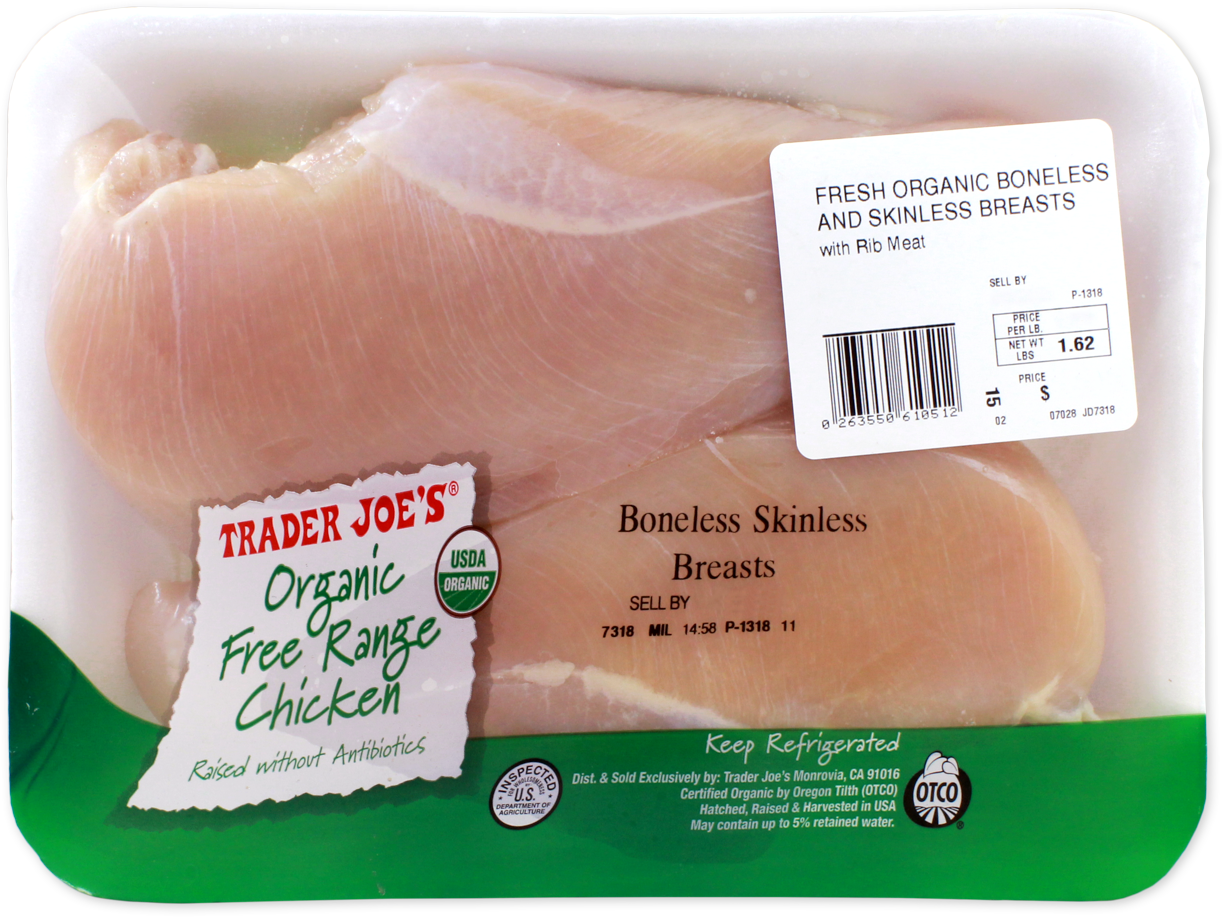 Organic Free Range Boneless Skinless Chicken Breasts