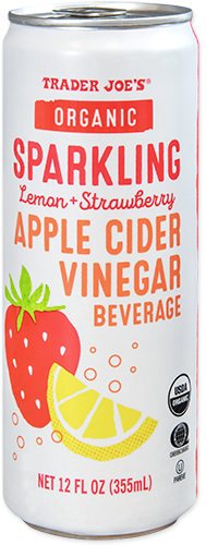 Organic Sparkling Lemon + Strawberry Apple Cider Vinegar Beverage