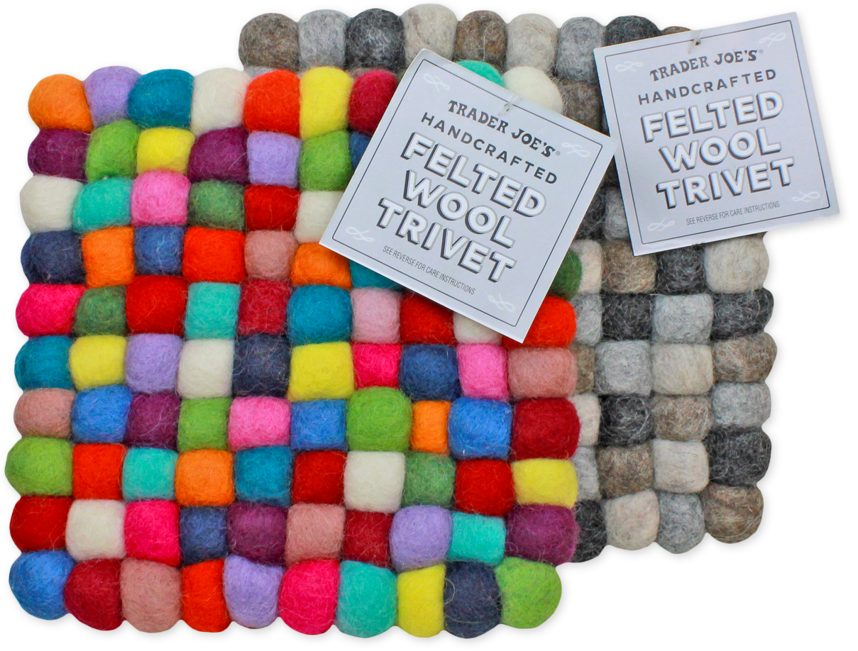 Felted Wool Trivets, Holiday edition