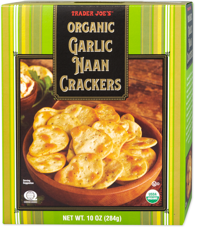 Organic Garlic Naan Crackers