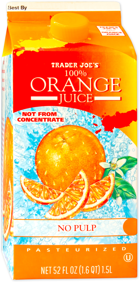 100% Orange Juice No Pulp