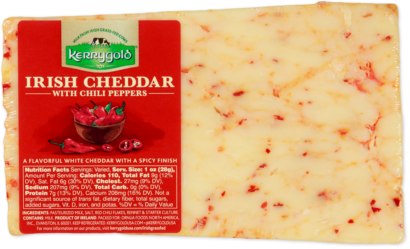 Kerrygold Irish Cheddar with Chili Peppers