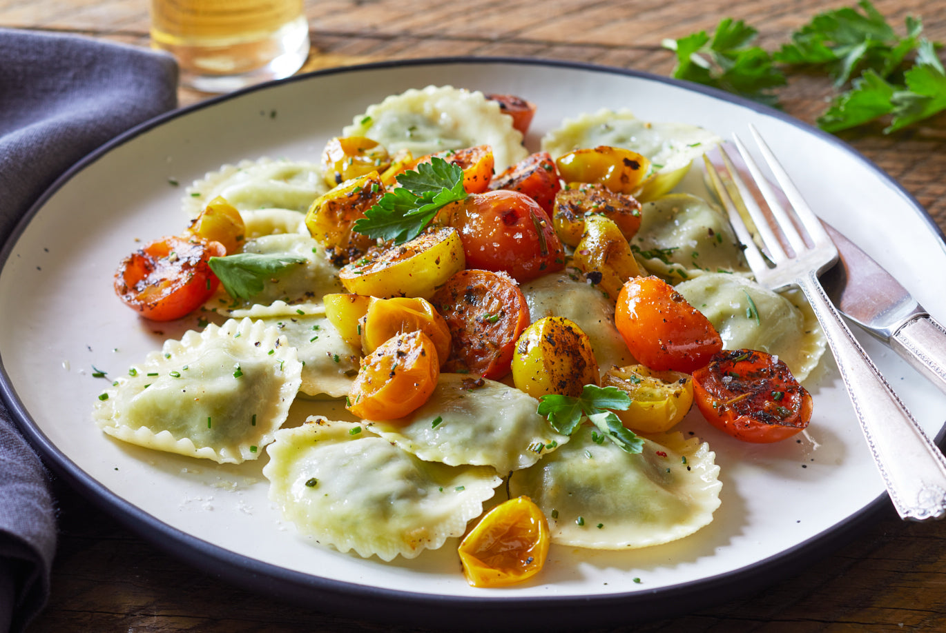 Vegan Spinach & Cashew Ravioli