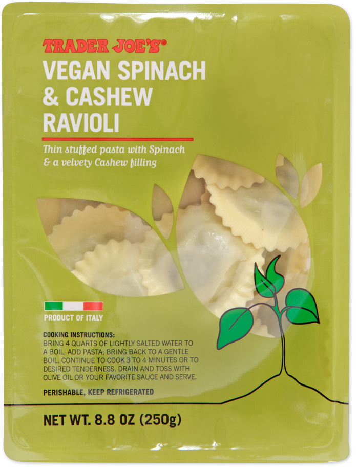 Vegan Spinach & Cashew Ravioli