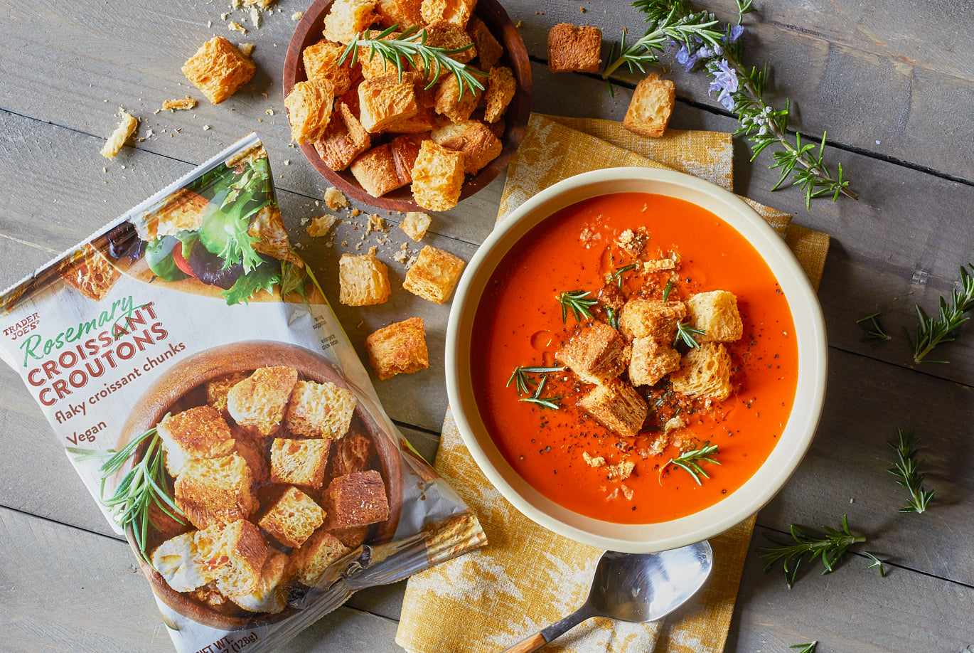 Rosemary Croissant Croutons