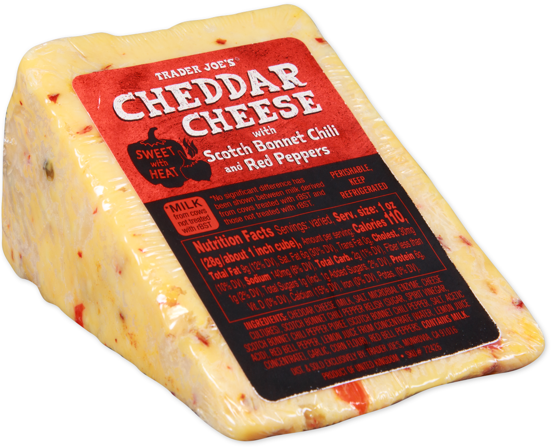 Cheddar Cheese with Scotch Bonnet Chili Peppers