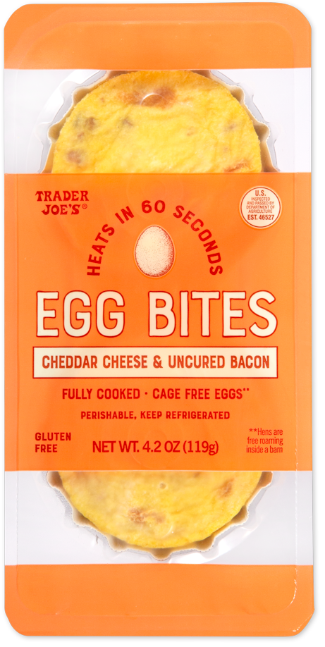 Egg Bites Cheddar Cheese & Uncured Bacon