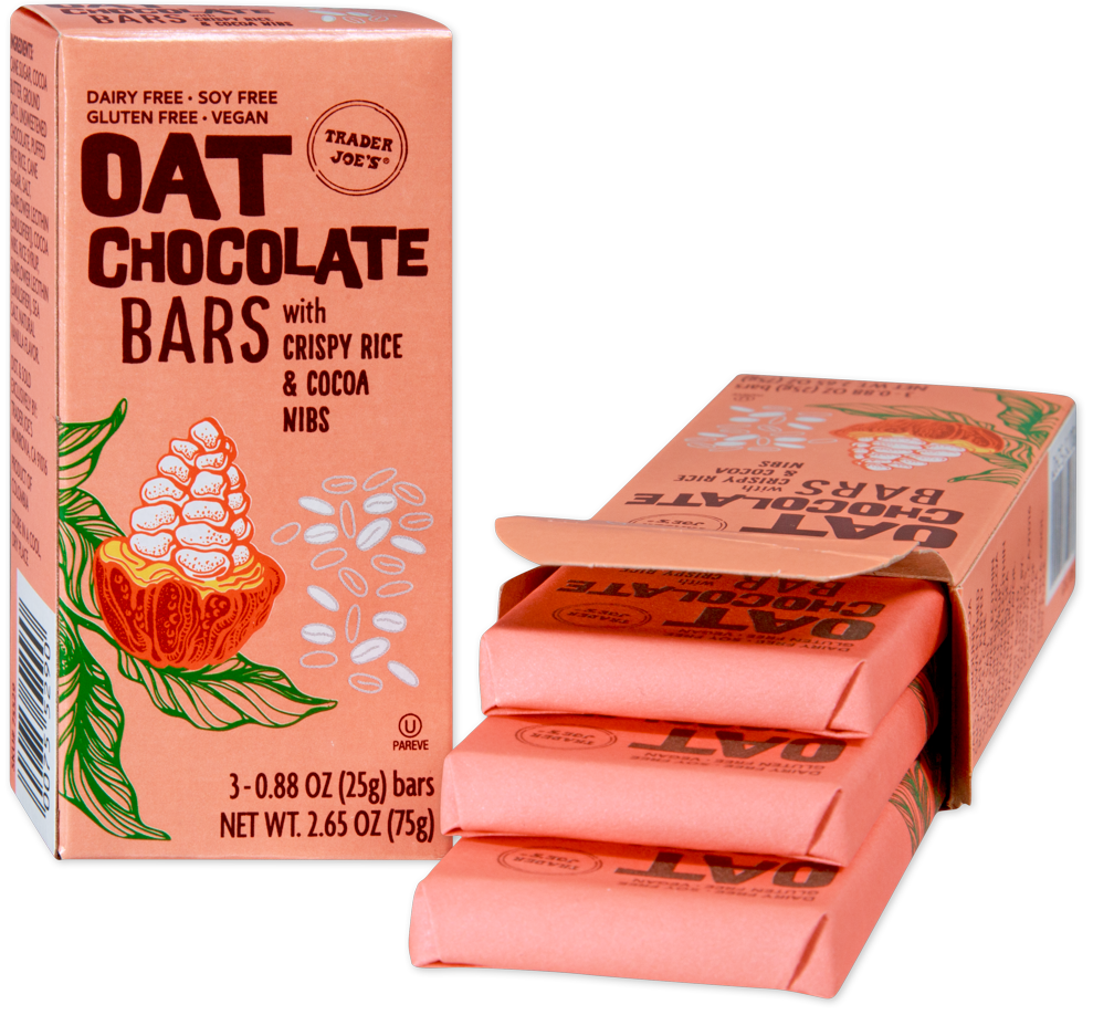 Oat Chocolate Bars with Crispy Rice & Cocoa Nibs