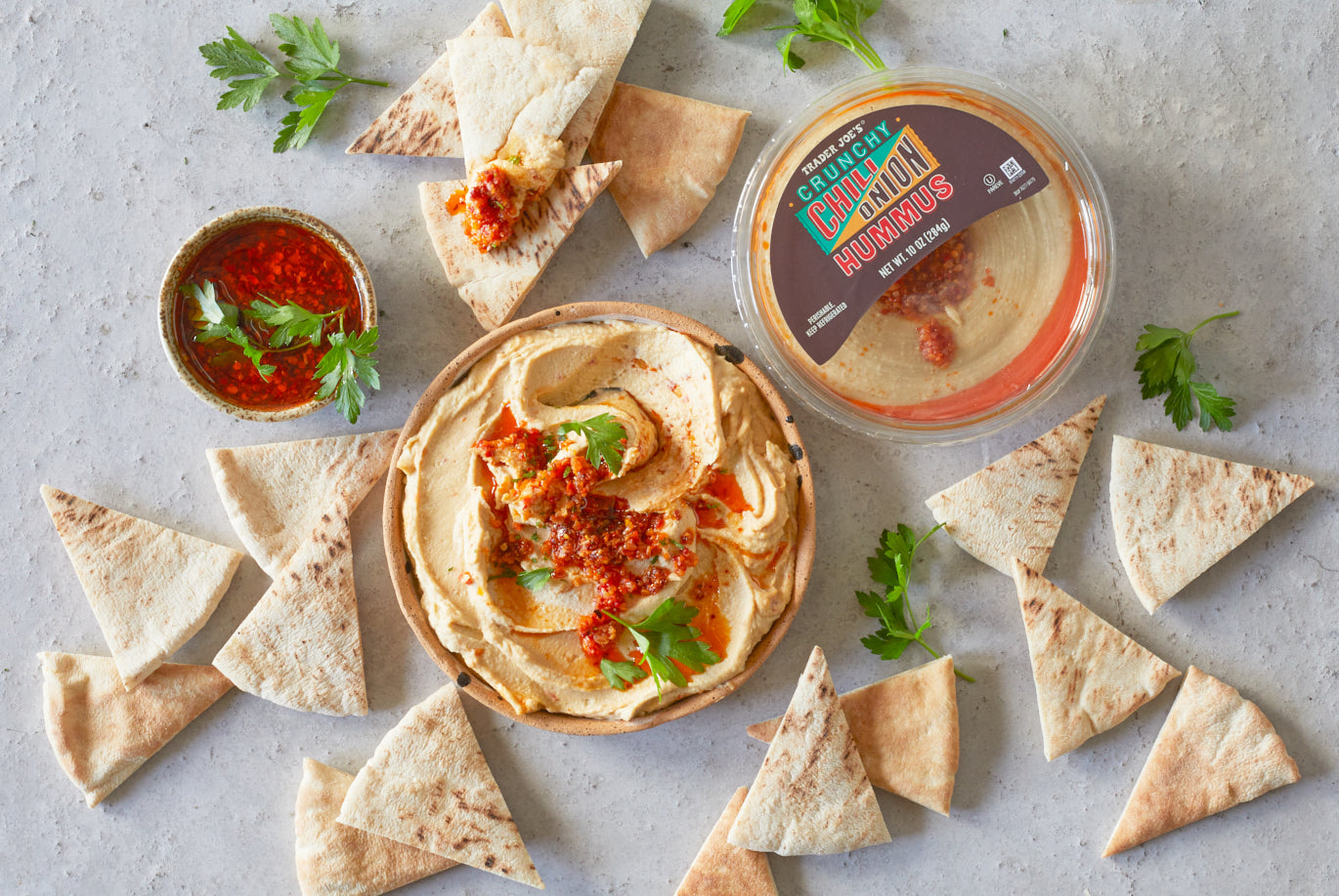 Crunchy Chili Onion Hummus