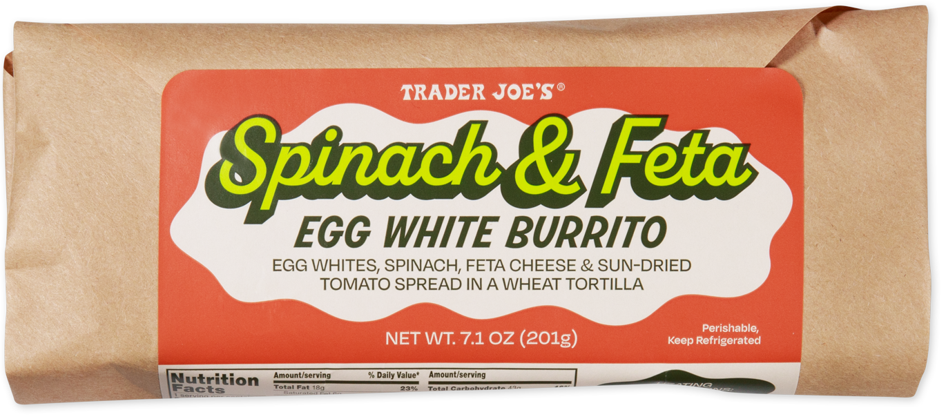 Spinach & Feta Egg White Burrito