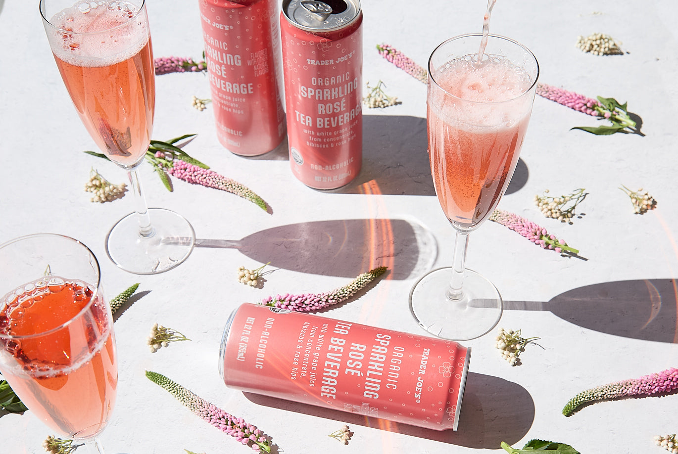 Organic Sparkling Rosé Tea Beverage