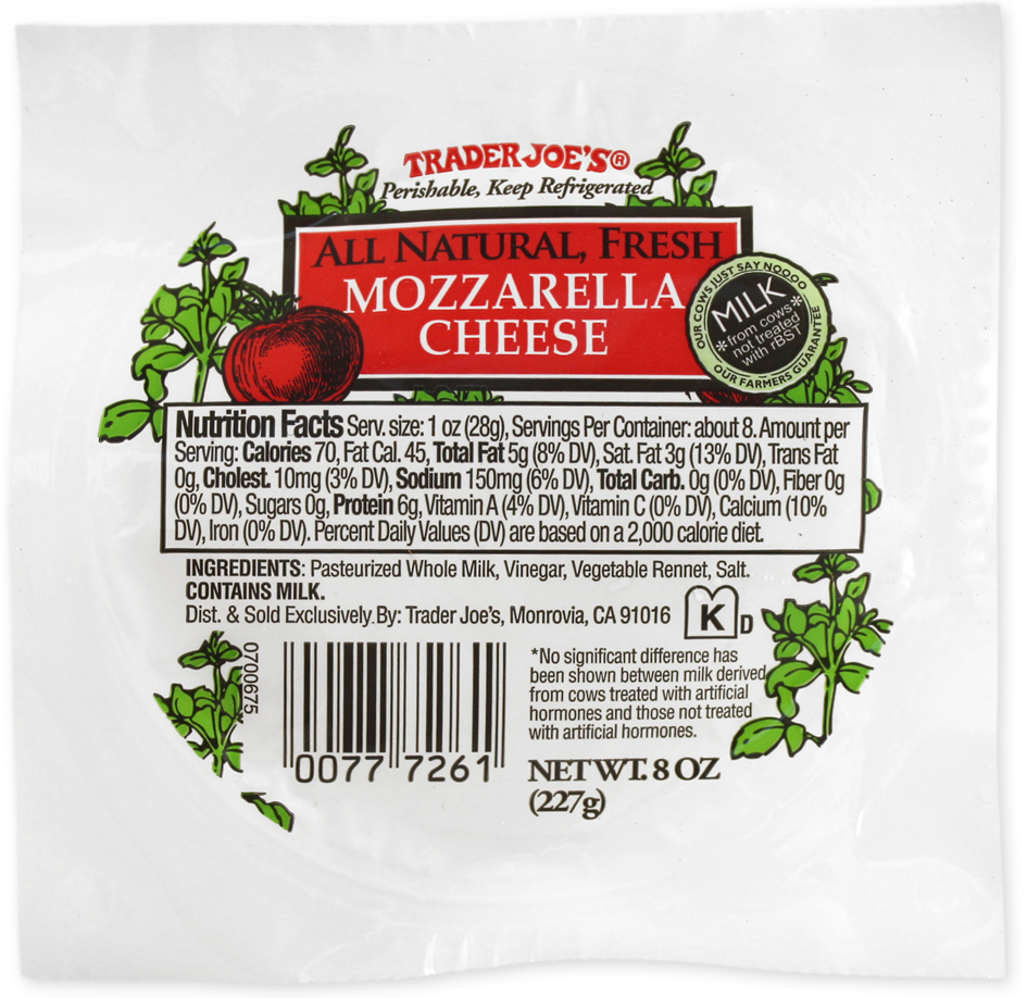 All Natural Fresh Mozzarella Cheese