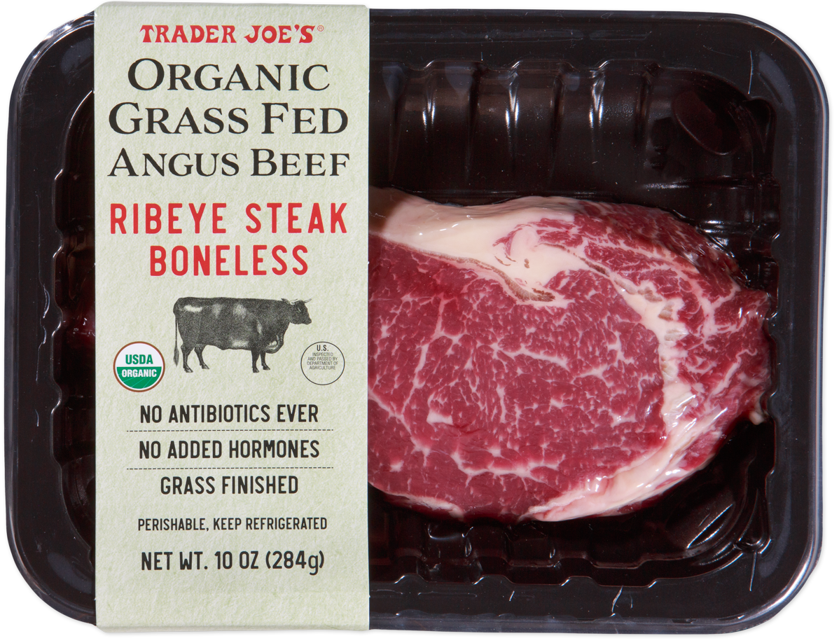 Organic Grass Fed Ribeye Steak Boneless