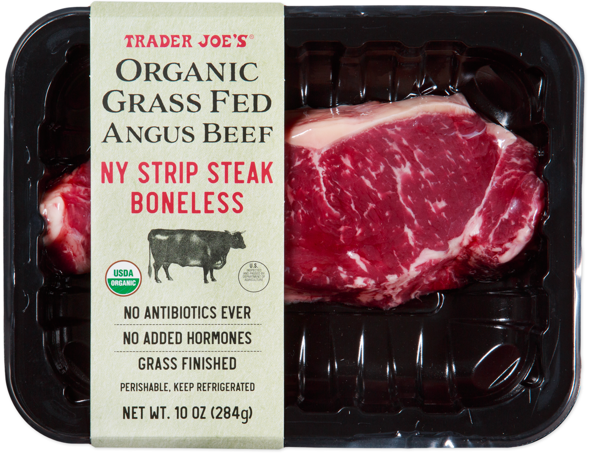 Organic Grass Fed NY Strip Steak Boneless